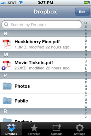 Dropbox Iphone